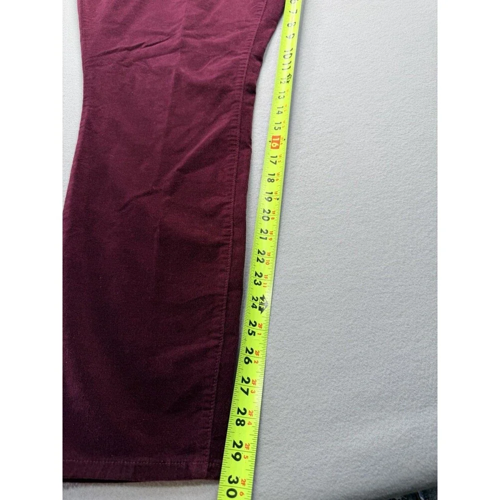 KUT From The Kloth Diana Fab Ab Skinny Corduroy Pants Womens 22W Burgundy NWT
